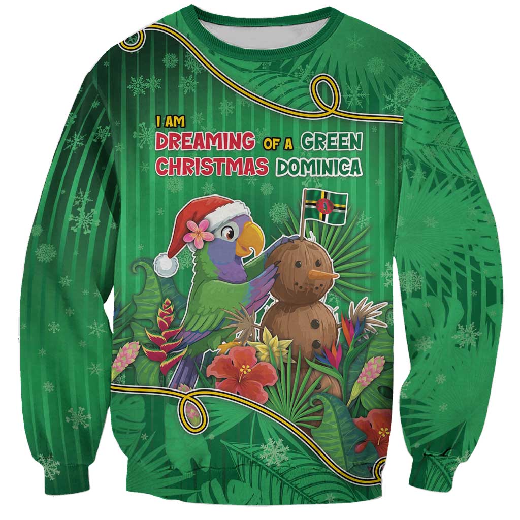 Dominica Christmas Sweatshirt I Am Dreaming Of A Green Christmas - Wonder Print Shop