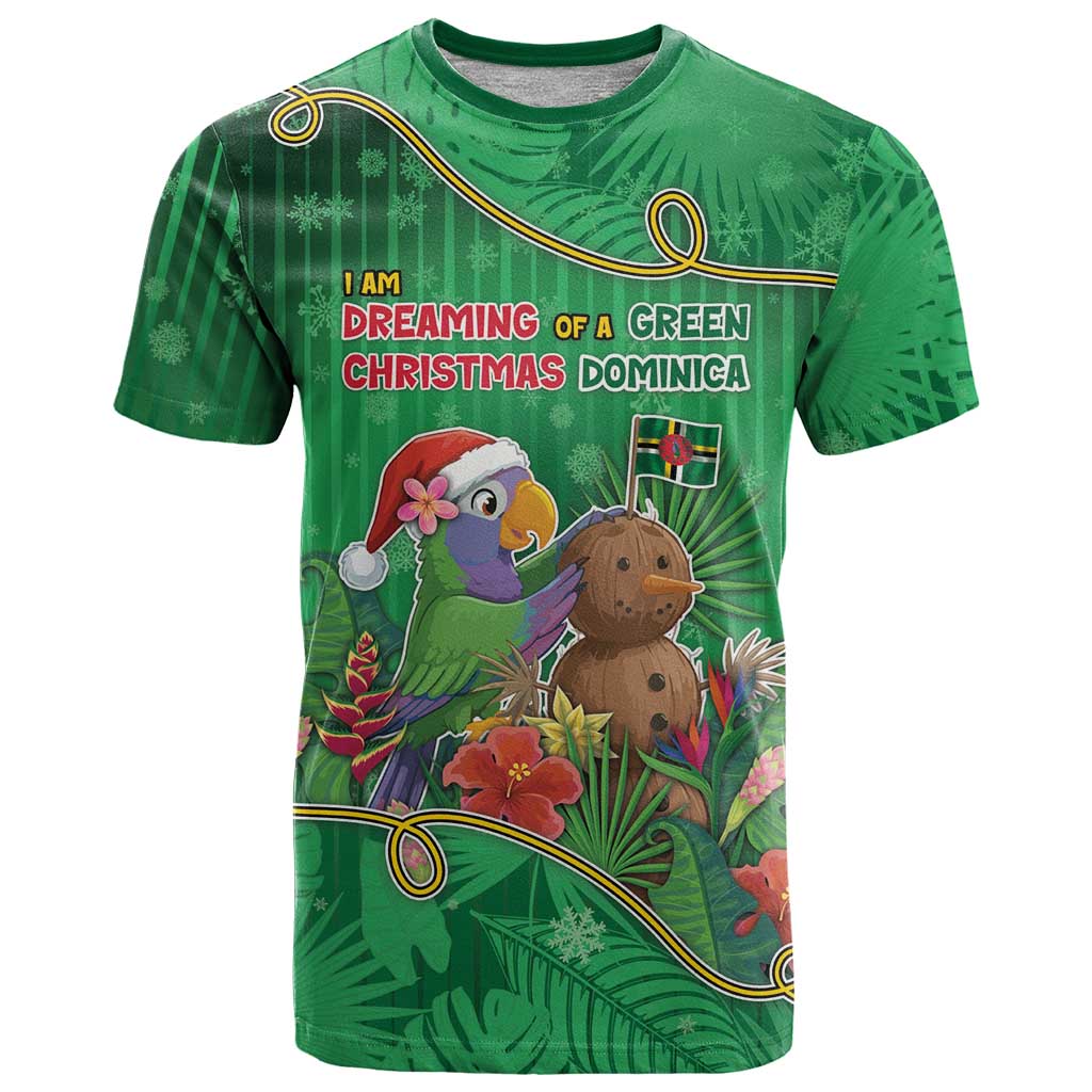 Dominica Christmas T Shirt I Am Dreaming Of A Green Christmas - Wonder Print Shop