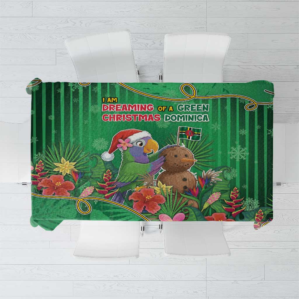 Dominica Christmas Tablecloth I Am Dreaming Of A Green Christmas - Wonder Print Shop