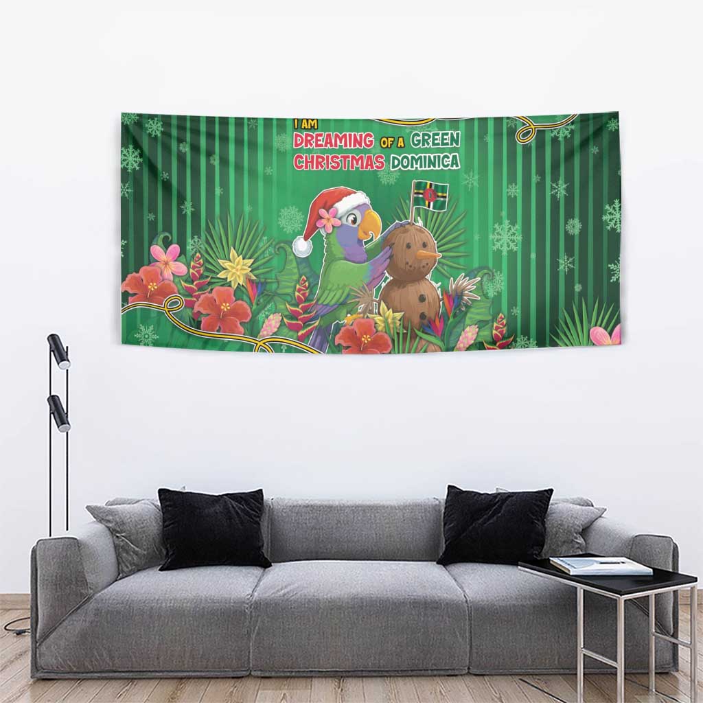 Dominica Christmas Tapestry I Am Dreaming Of A Green Christmas - Wonder Print Shop