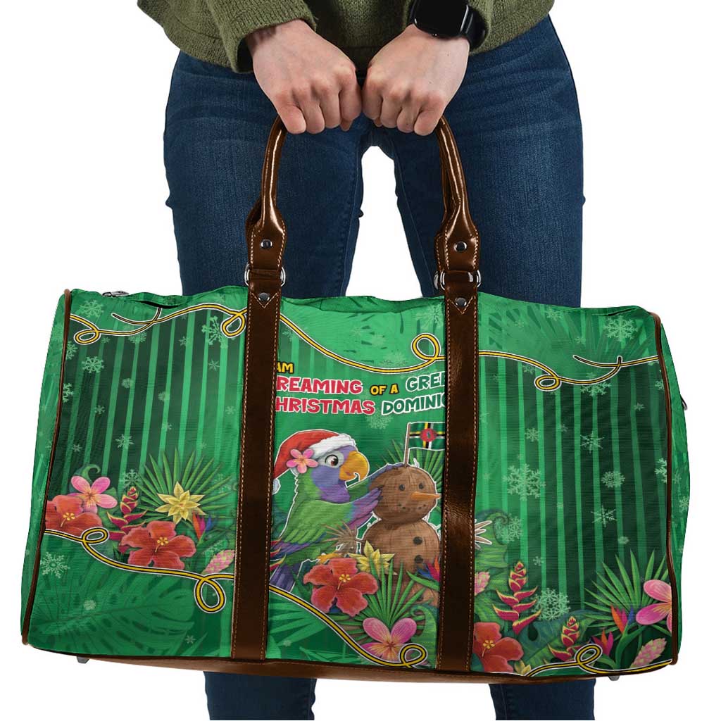 Dominica Christmas Travel Bag I Am Dreaming Of A Green Christmas - Wonder Print Shop