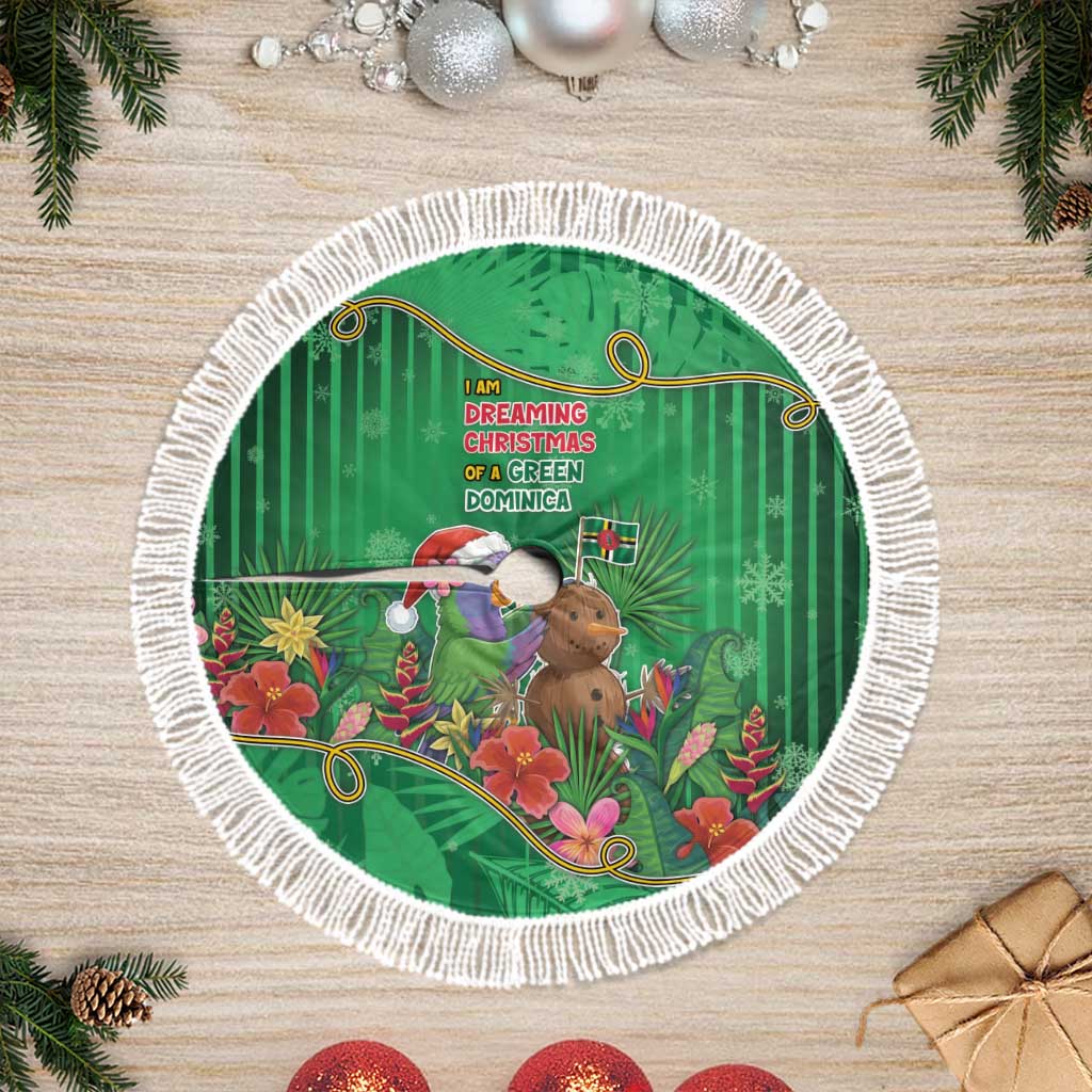 Dominica Christmas Tree Skirt I Am Dreaming Of A Green Christmas - Wonder Print Shop