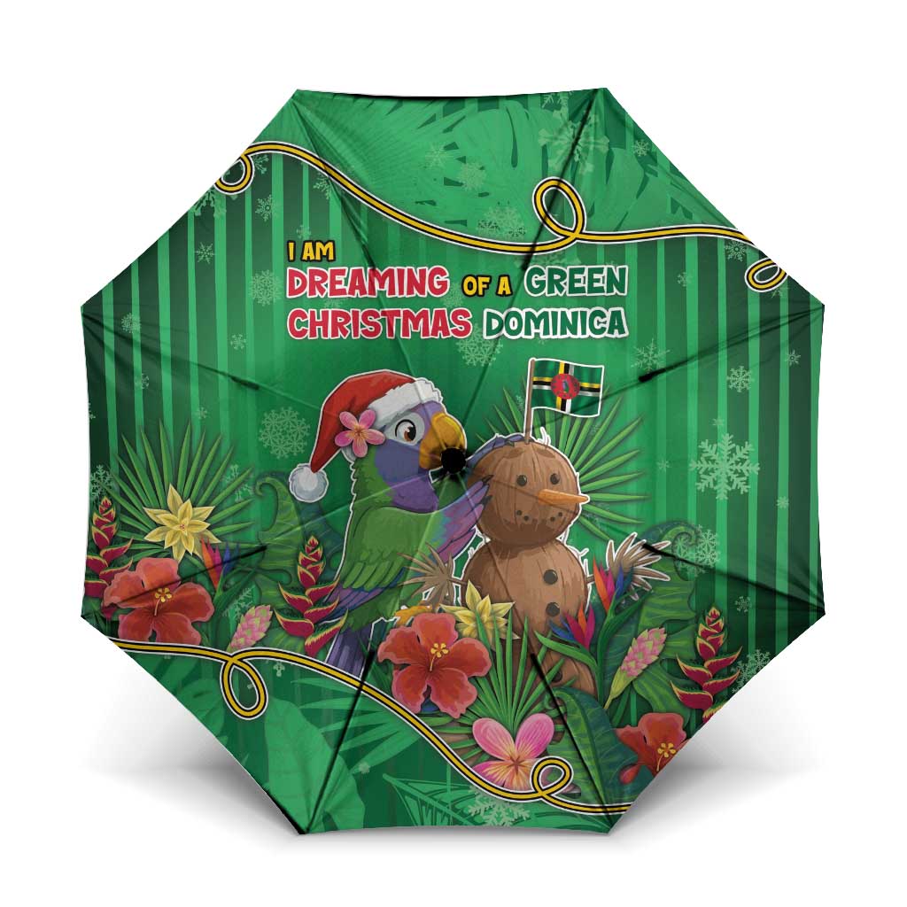 Dominica Christmas Umbrella I Am Dreaming Of A Green Christmas - Wonder Print Shop