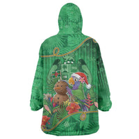 Dominica Christmas Wearable Blanket Hoodie I Am Dreaming Of A Green Christmas - Wonder Print Shop