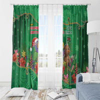 Dominica Christmas Window Curtain I Am Dreaming Of A Green Christmas - Wonder Print Shop