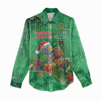 Dominica Christmas Women Casual Shirt I Am Dreaming Of A Green Christmas - Wonder Print Shop