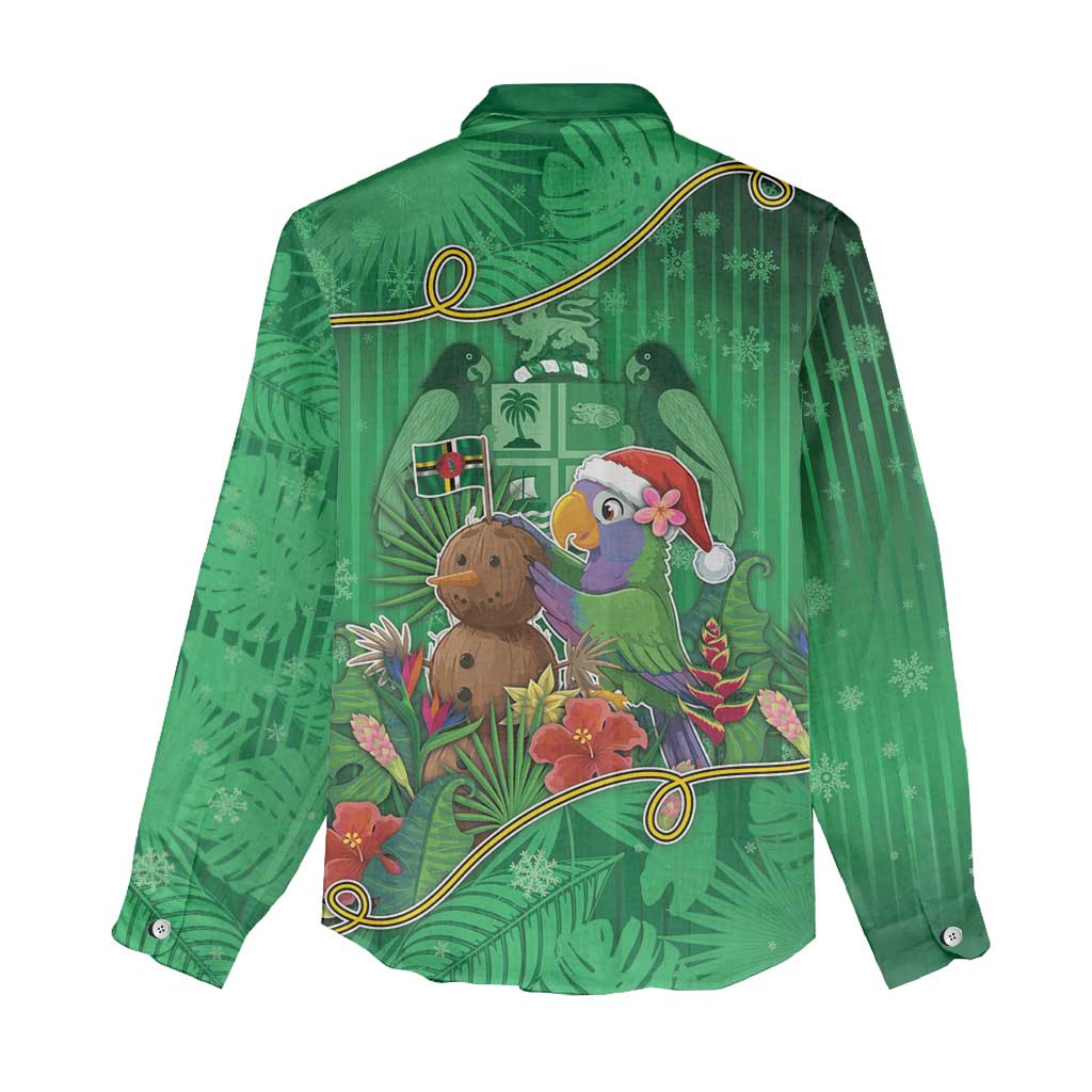 Dominica Christmas Women Casual Shirt I Am Dreaming Of A Green Christmas - Wonder Print Shop