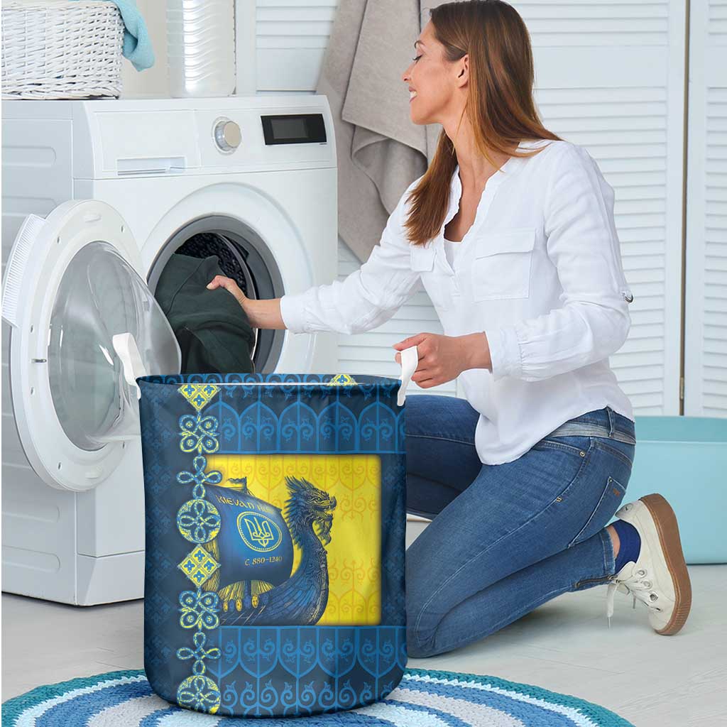 Kievan Rus Laundry Basket Slavic Dragon Ship - Wonder Print Shop