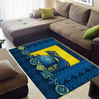 Kievan Rus Area Rug Slavic Dragon Ship - Wonder Print Shop