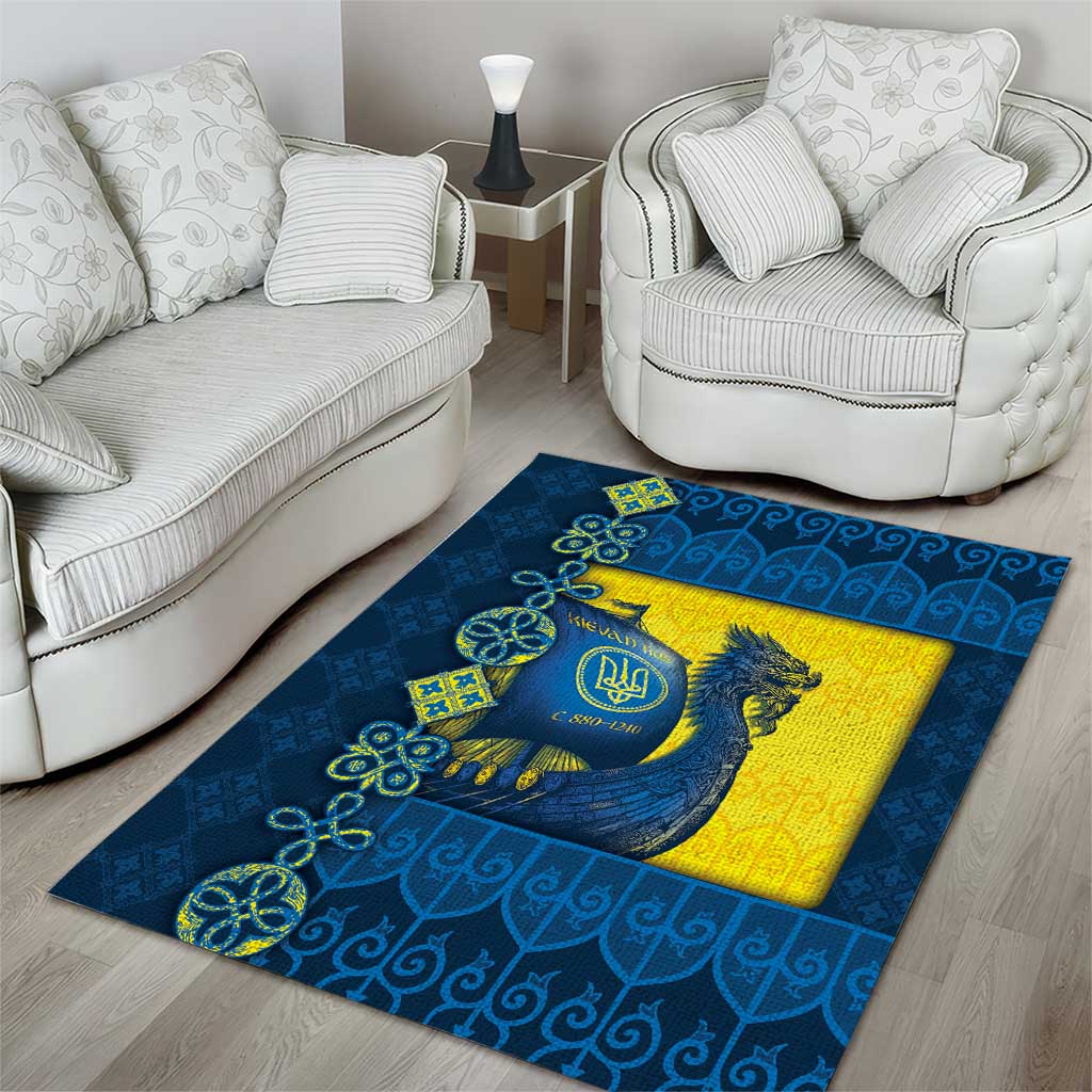 Kievan Rus Area Rug Slavic Dragon Ship - Wonder Print Shop