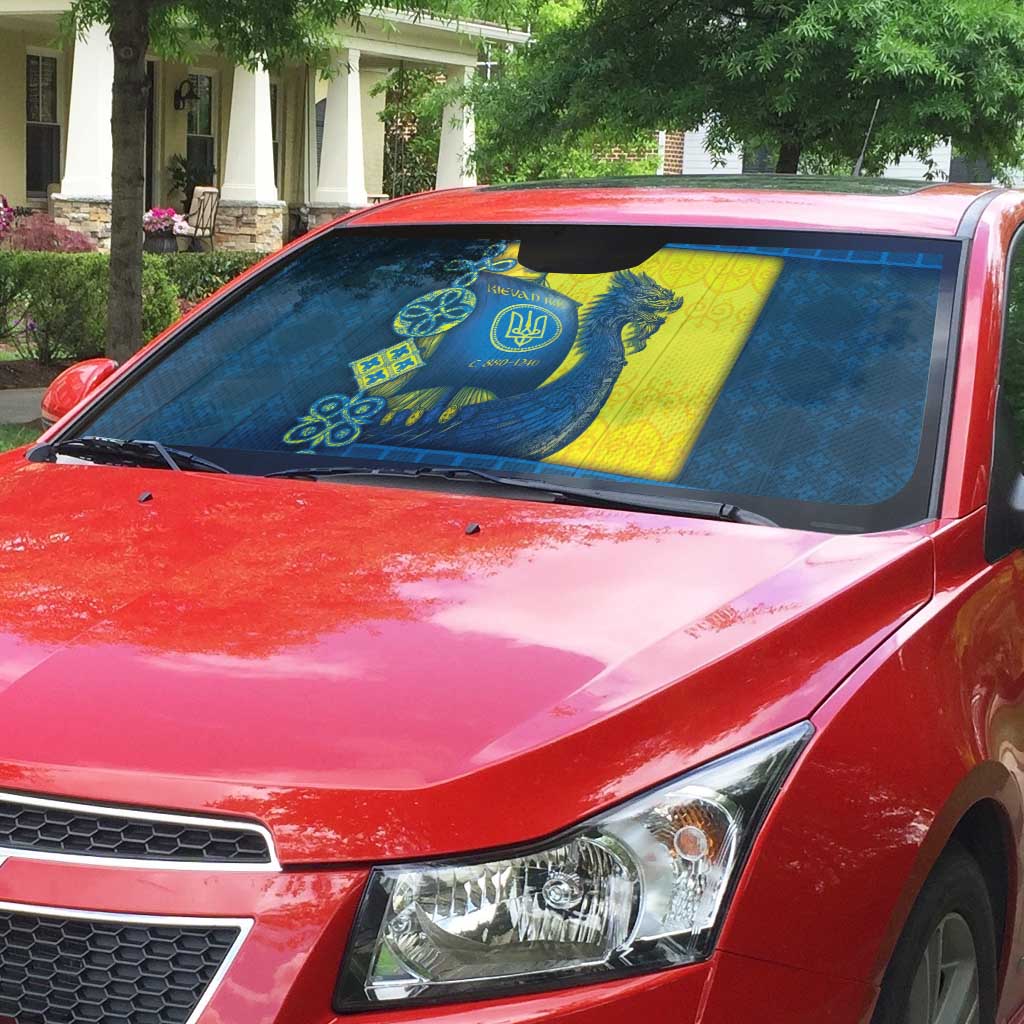 Kievan Rus Auto Sun Shade Slavic Dragon Ship - Wonder Print Shop
