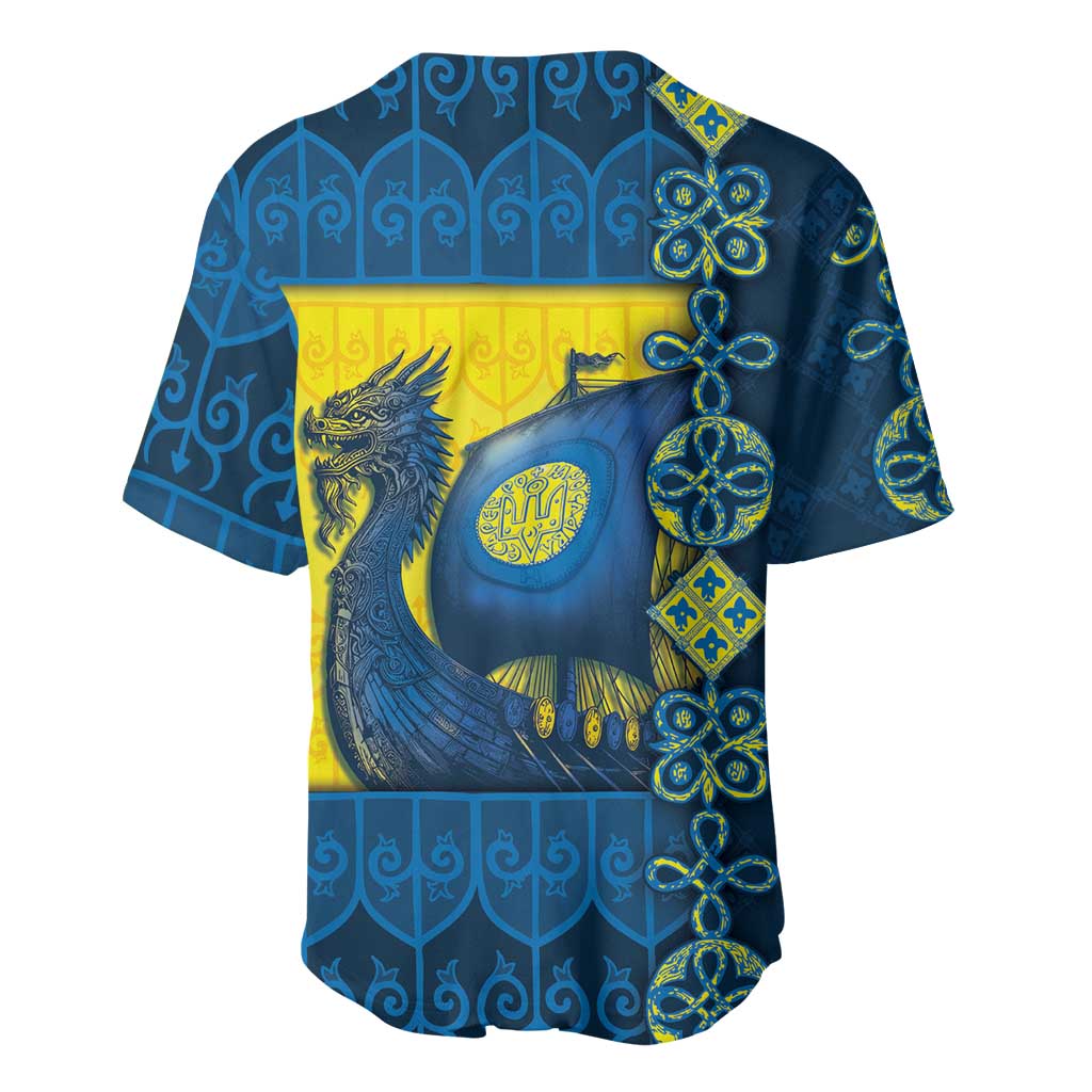 Kievan Rus Baseball Jersey Slavic Dragon Ship - Wonder Print Shop