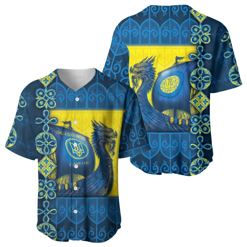 Kievan Rus Baseball Jersey Slavic Dragon Ship - Wonder Print Shop
