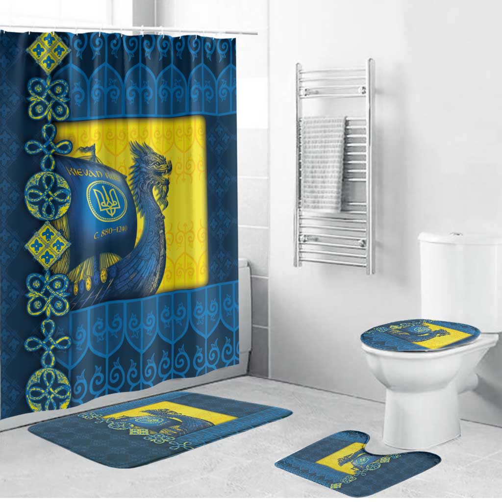 Kievan Rus Bathroom Set Slavic Dragon Ship - Wonder Print Shop