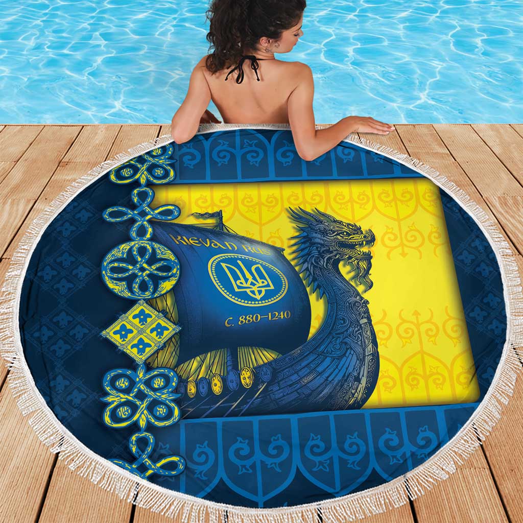 Kievan Rus Beach Blanket Slavic Dragon Ship - Wonder Print Shop