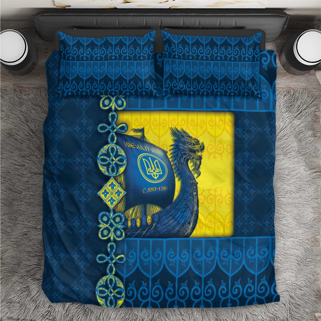 Kievan Rus Bedding Set Slavic Dragon Ship - Wonder Print Shop