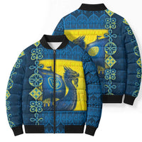 Kievan Rus Bomber Puffer Jacket Slavic Dragon Ship - Wonder Print Shop