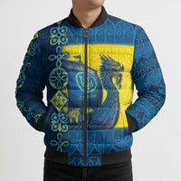 Kievan Rus Bomber Puffer Jacket Slavic Dragon Ship - Wonder Print Shop