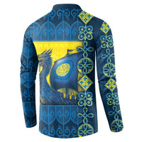 Kievan Rus Button Sweatshirt Slavic Dragon Ship - Wonder Print Shop