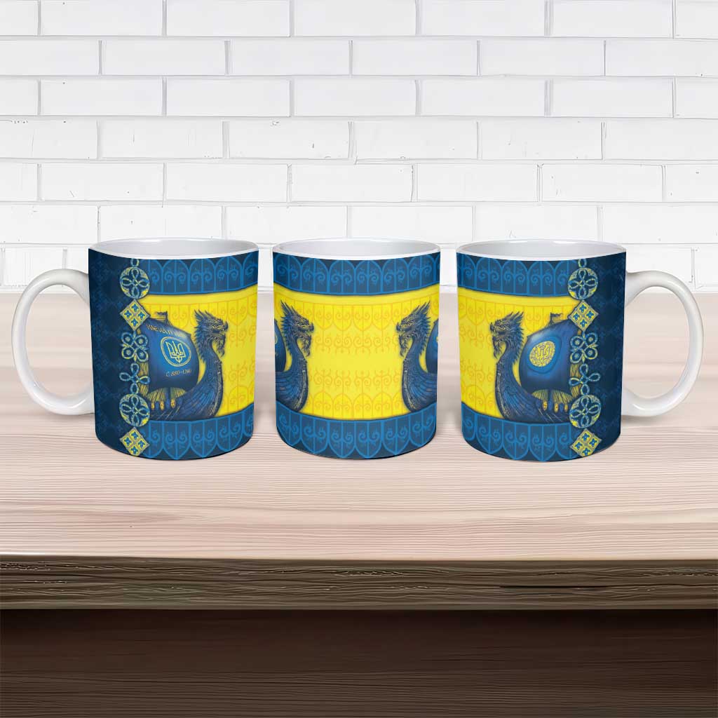 Kievan Rus Ceramic Mug Slavic Dragon Ship - Wonder Print Shop