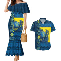 Kievan Rus Couples Matching Mermaid Dress and Hawaiian Shirt Slavic Dragon Ship - Wonder Print Shop