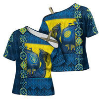 Kievan Rus Cross Shoulder Shirt Slavic Dragon Ship - Wonder Print Shop