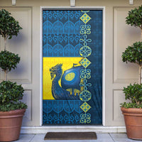 Kievan Rus Door Cover Slavic Dragon Ship - Wonder Print Shop