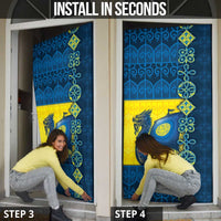 Kievan Rus Door Cover Slavic Dragon Ship - Wonder Print Shop