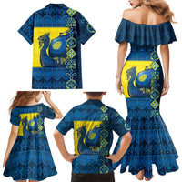 Kievan Rus Family Matching Mermaid Dress and Hawaiian Shirt Slavic Dragon Ship - Wonder Print Shop