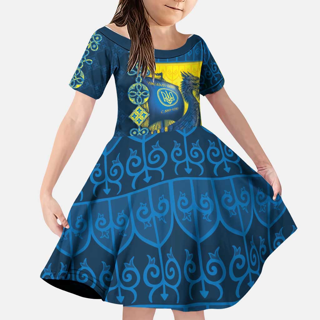 Kievan Rus Family Matching Off Shoulder Maxi Dress and Hawaiian Shirt Slavic Dragon Ship - Wonder Print Shop