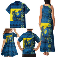 Kievan Rus Family Matching Tank Maxi Dress and Hawaiian Shirt Slavic Dragon Ship - Wonder Print Shop