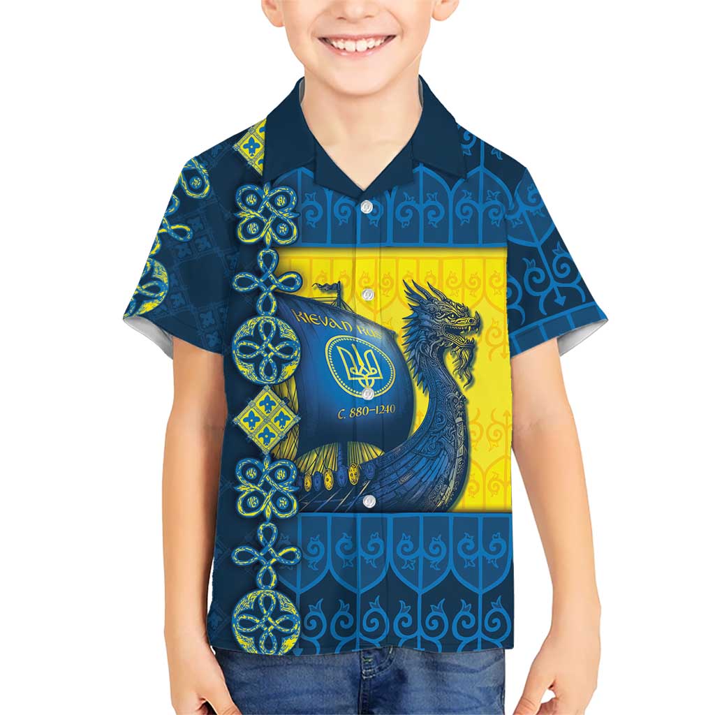 Kievan Rus Family Matching Tank Maxi Dress and Hawaiian Shirt Slavic Dragon Ship - Wonder Print Shop