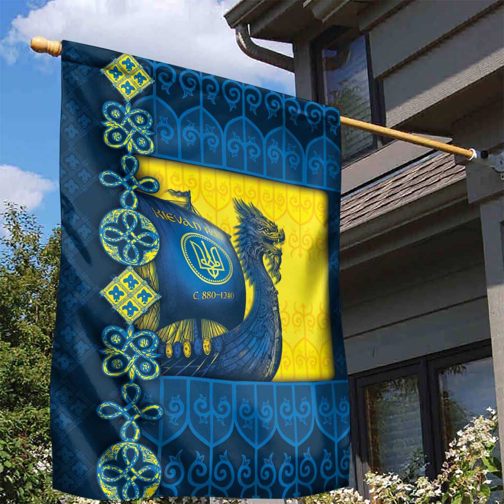 Kievan Rus Garden Flag Slavic Dragon Ship - Wonder Print Shop