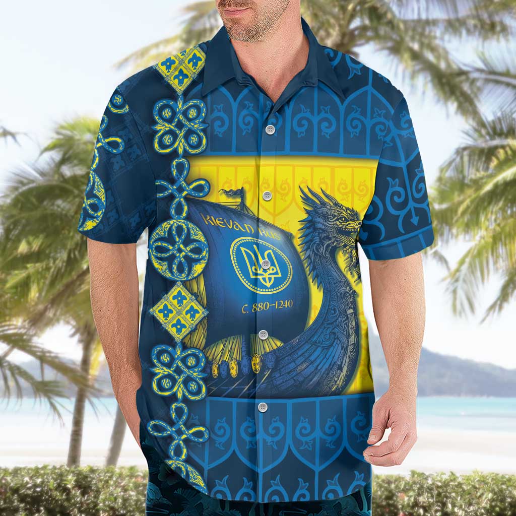 Kievan Rus Hawaiian Shirt Slavic Dragon Ship - Wonder Print Shop