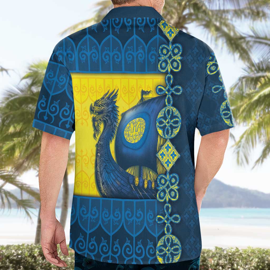 Kievan Rus Hawaiian Shirt Slavic Dragon Ship - Wonder Print Shop