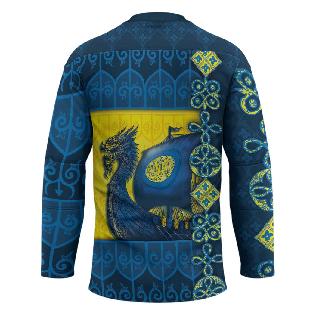 Kievan Rus Hockey Jersey Slavic Dragon Ship - Wonder Print Shop