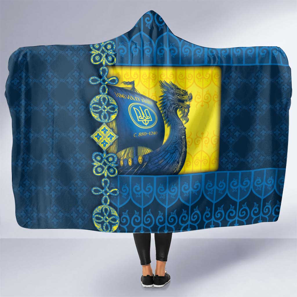 Kievan Rus Hooded Blanket Slavic Dragon Ship - Wonder Print Shop