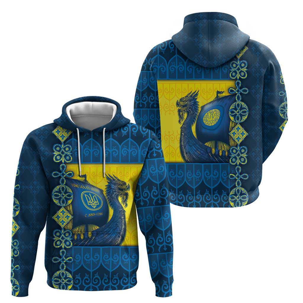 Kievan Rus Hoodie Slavic Dragon Ship - Wonder Print Shop