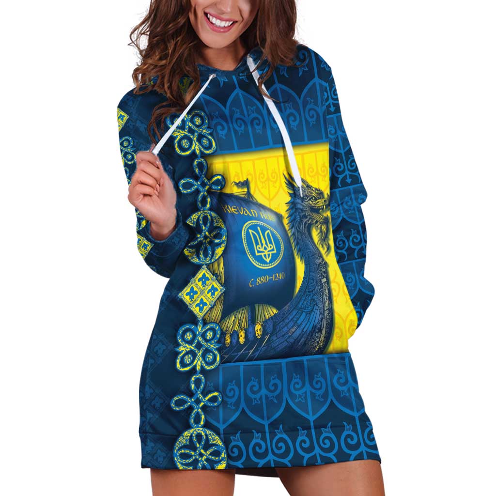 Kievan Rus Hoodie Dress Slavic Dragon Ship - Wonder Print Shop