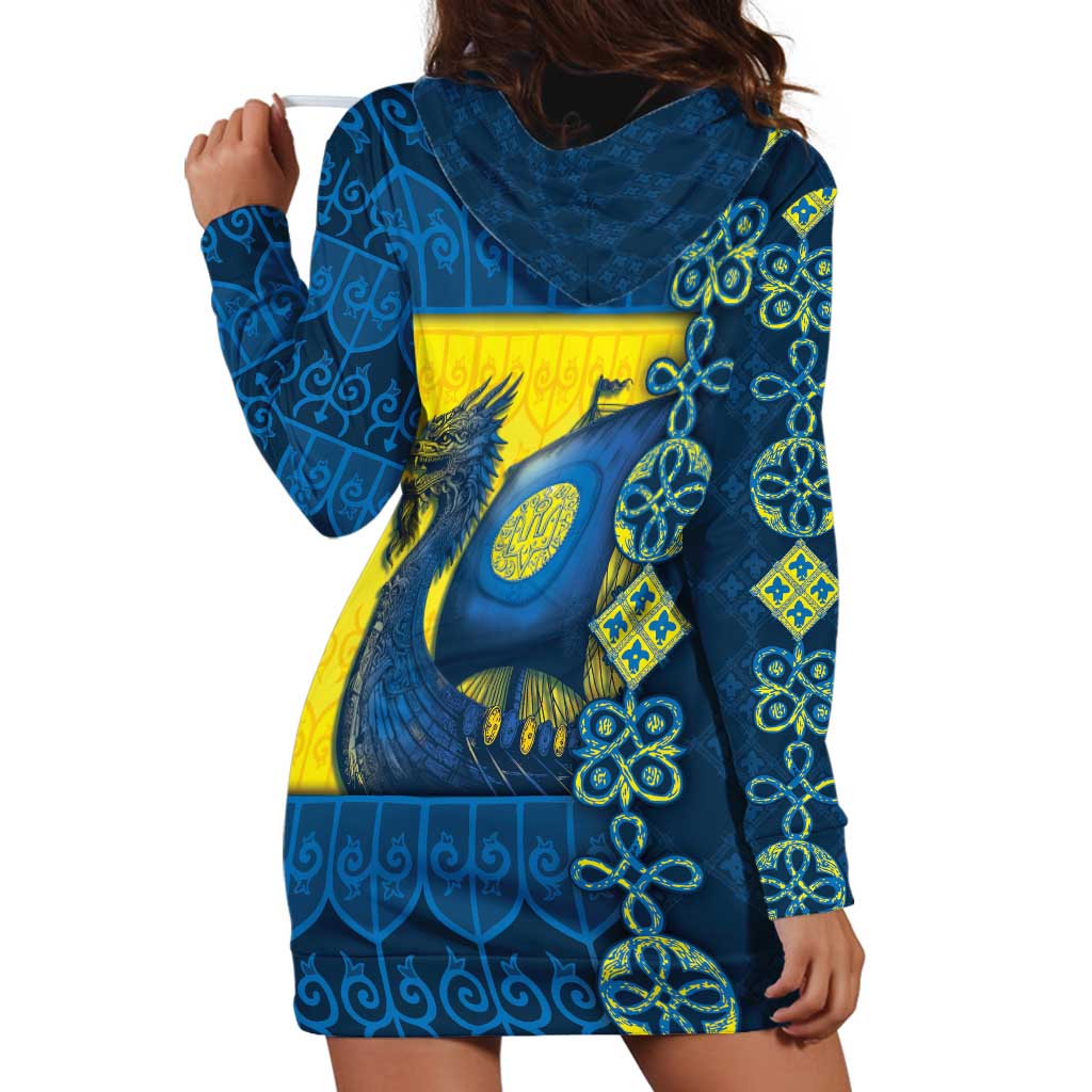 Kievan Rus Hoodie Dress Slavic Dragon Ship - Wonder Print Shop