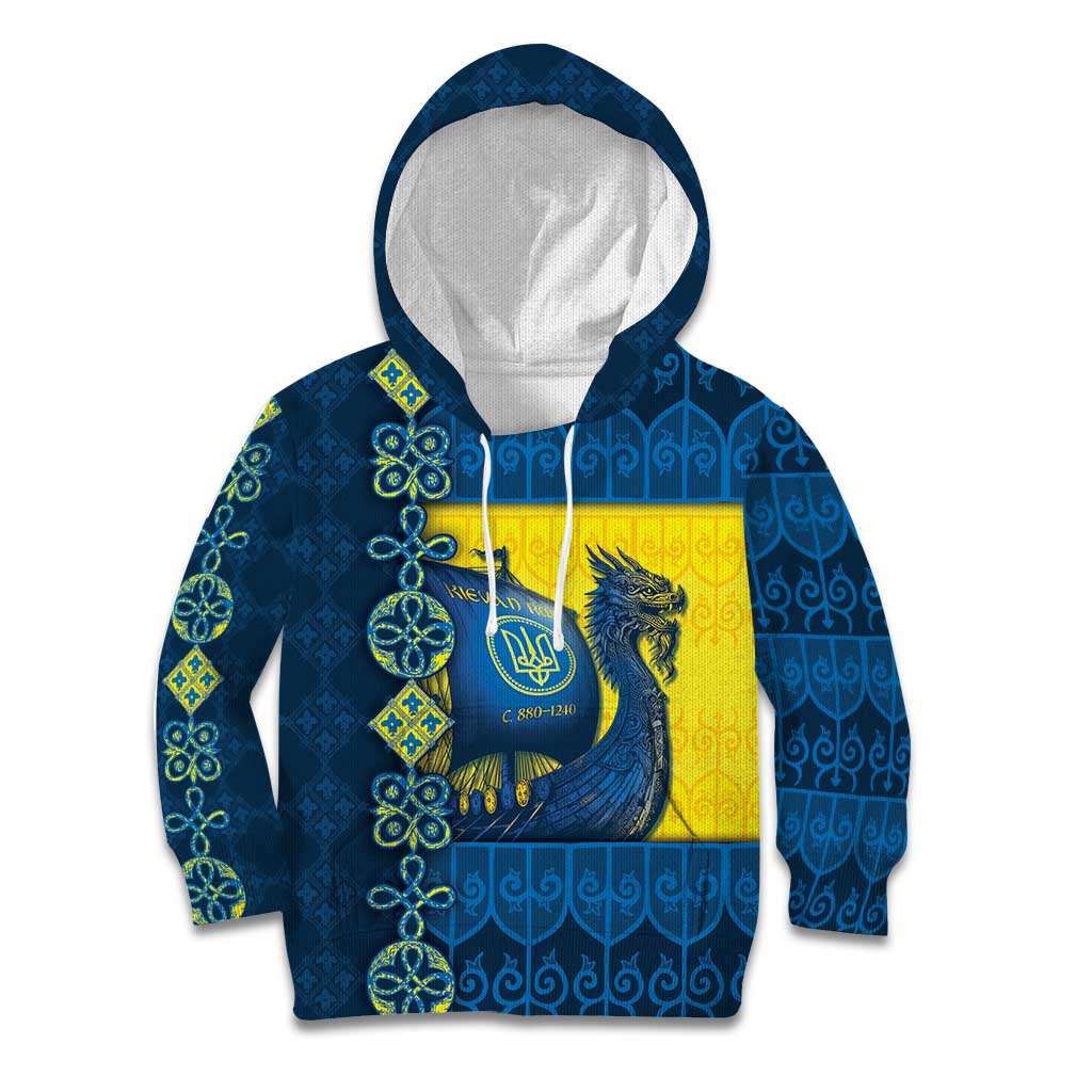 Kievan Rus Kid Hoodie Slavic Dragon Ship - Wonder Print Shop
