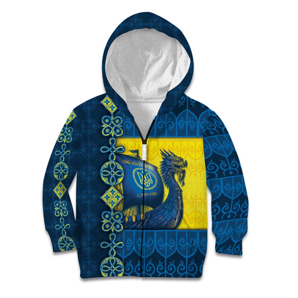 Kievan Rus Kid Hoodie Slavic Dragon Ship - Wonder Print Shop