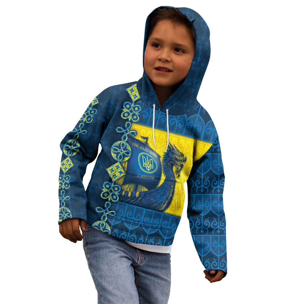 Kievan Rus Kid Hoodie Slavic Dragon Ship - Wonder Print Shop