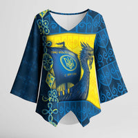 Kievan Rus Kimono Sleeve Blouse Slavic Dragon Ship - Wonder Print Shop