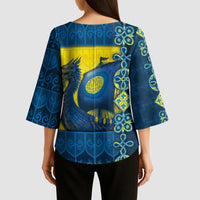 Kievan Rus Kimono Sleeve Blouse Slavic Dragon Ship - Wonder Print Shop