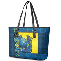 Kievan Rus Leather Tote Bag Slavic Dragon Ship - Wonder Print Shop