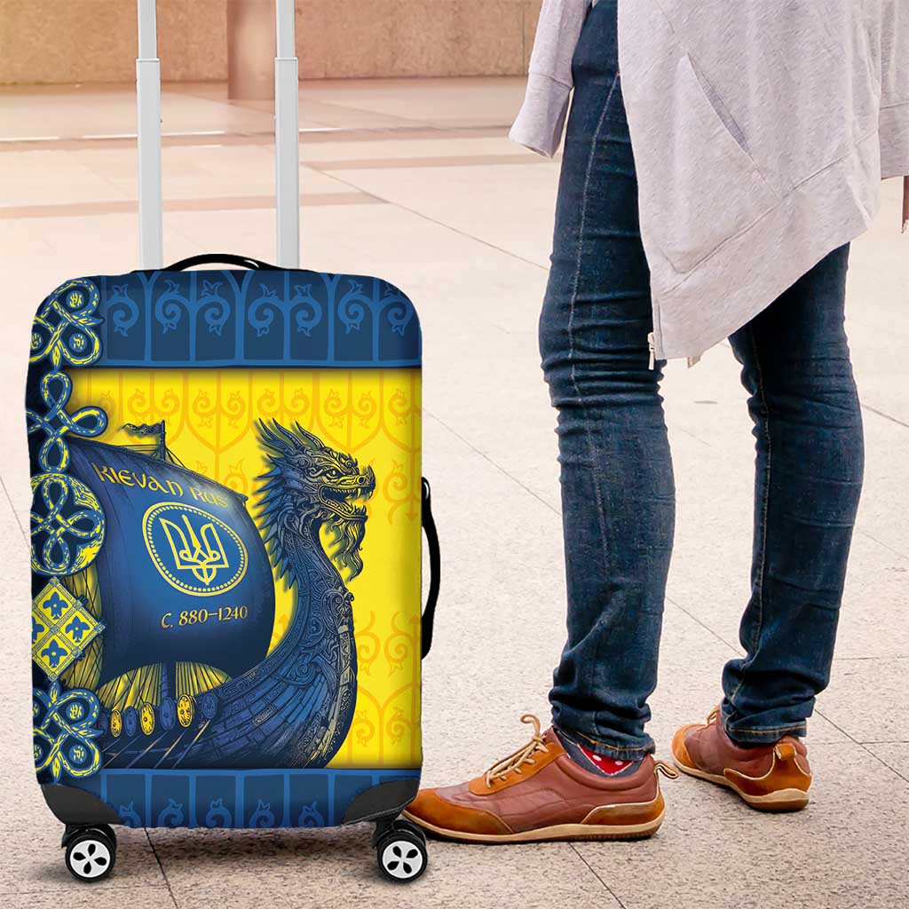 Kievan Rus Luggage Cover Slavic Dragon Ship - Wonder Print Shop