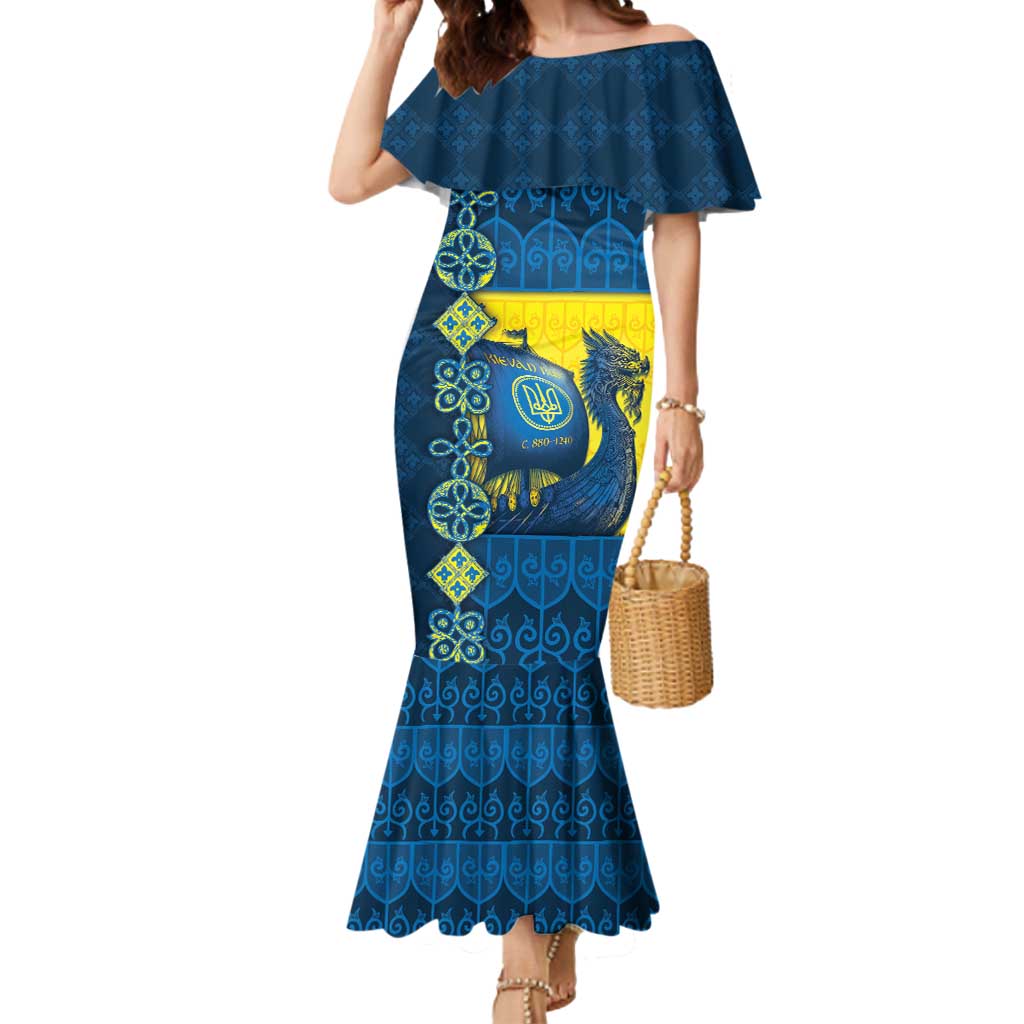 Kievan Rus Mermaid Dress Slavic Dragon Ship - Wonder Print Shop
