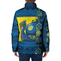 Kievan Rus Padded Jacket Slavic Dragon Ship - Wonder Print Shop