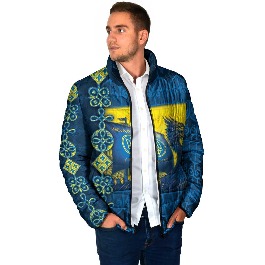Kievan Rus Padded Jacket Slavic Dragon Ship - Wonder Print Shop
